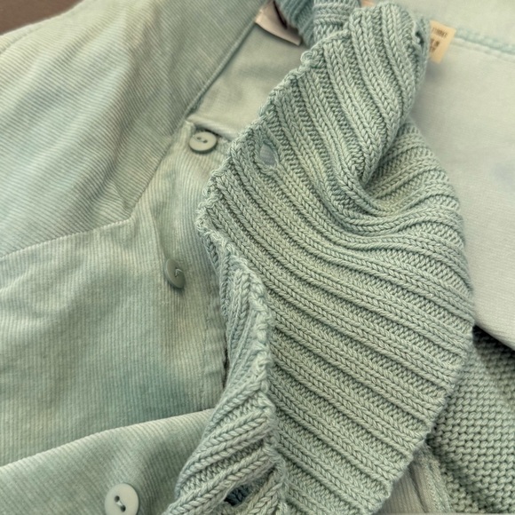 Oui Moments Mint Green Knit-Collar Blazer - Size 4 - Picture 14 of 15